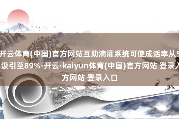 开云体育(中国)官方网站互助滴灌系统可使成活率从58%汲引至89%-开云·kaiyun体育(中国)官方网站 登录入口