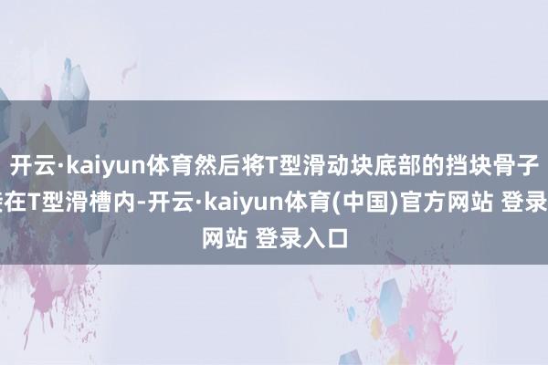 开云·kaiyun体育然后将T型滑动块底部的挡块骨子插接在T型滑槽内-开云·kaiyun体育(中国)官方网站 登录入口
