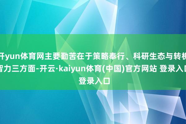 开yun体育网主要勤苦在于策略奉行、科研生态与转机智力三方面-开云·kaiyun体育(中国)官方网站 登录入口