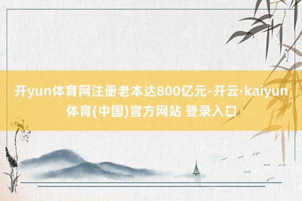 开yun体育网注册老本达800亿元-开云·kaiyun体育(中国)官方网站 登录入口